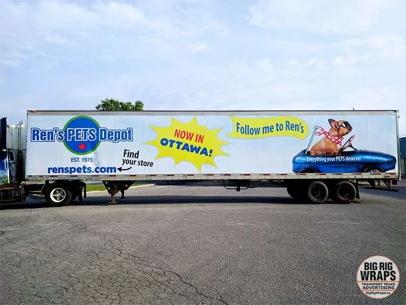 Ren's Pet Depot truck wrap